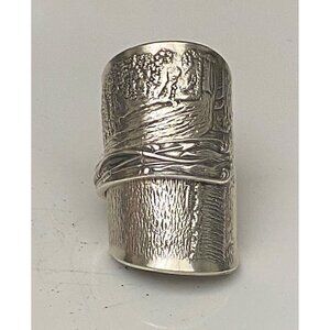 Niagara Falls Custom Made Statement Silver Ring Unisex